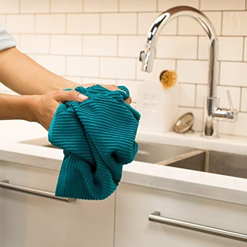 Now Designs Ripple Kitchen Towel, Peacock Green - Image 5