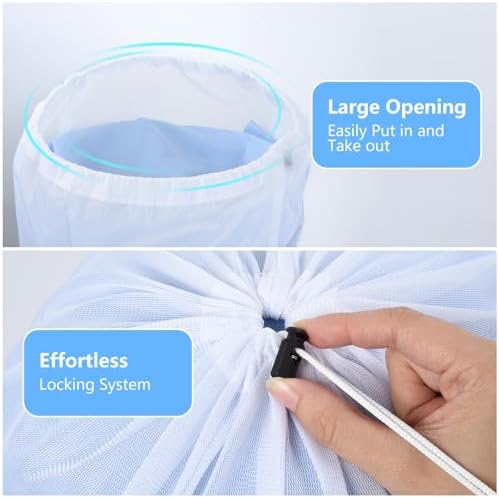 OTraki 16x20 Inch Mesh Laundry Bags 2PCS Small Drawstring Dirty Clothes Washing - Image 3