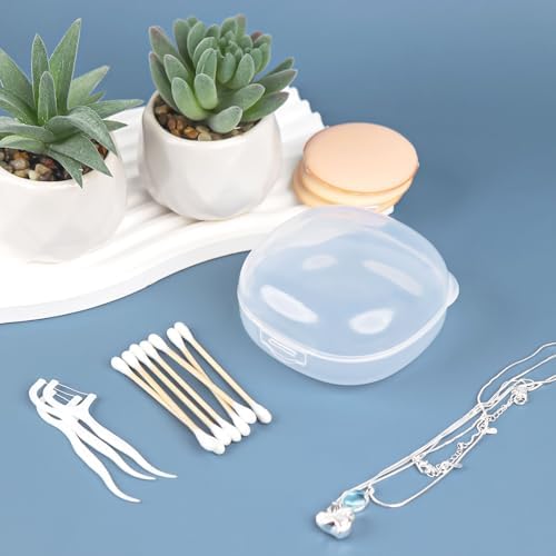 4 Packs Cotton Round Holder Travel, Hair Tie Container - Image 5