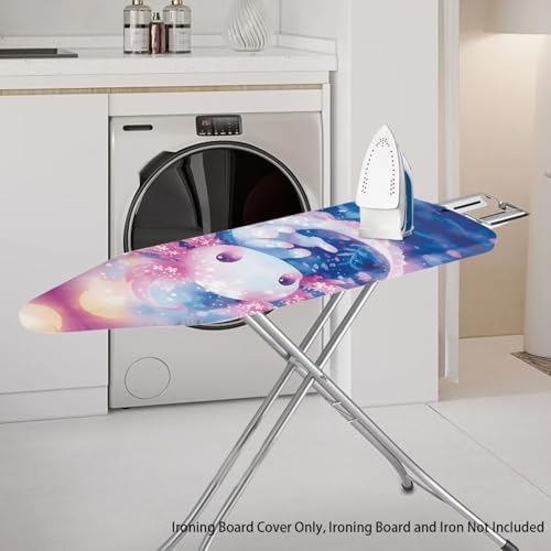 Pink Axolotl Stretch Ironing Board Cover, Scorch Resistant Machine Washable - Image 2