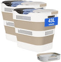 OOAMBB 43L+43L Collapsible Laundry Baskets plastic by OOAMBB