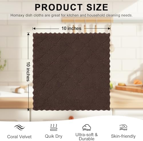 Homaxy 12 Pack Super Soft & Absorbent Dish Cloths - Image 5