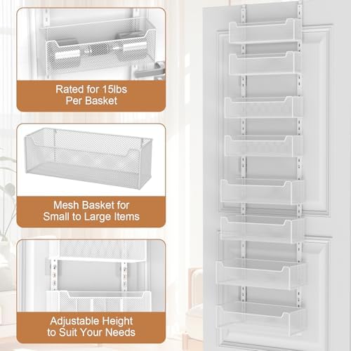 VyGrow Over The Door Organizer, 8-tier Metal Door Organizer Hanging - Image 5