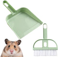 CREATCABIN Small Broom and Dustpan Set Green Mini Dust Pan and Brush by CREATCABIN