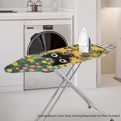 Cat Flower Ironing Board Cover and Pad, 16x55 Inches Standard Size Heavy Duty - Image 2