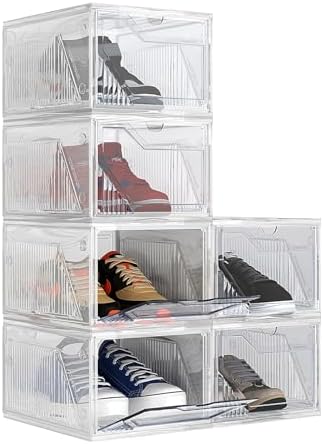 AWTATOS Shoe Storage Boxes, Fit up to US Size 15, 6 Pack by AWTATOS