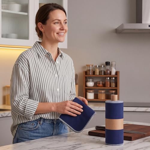 36 Pack Reusable Paper Towels Roll Cleaning Cloth - Image 3