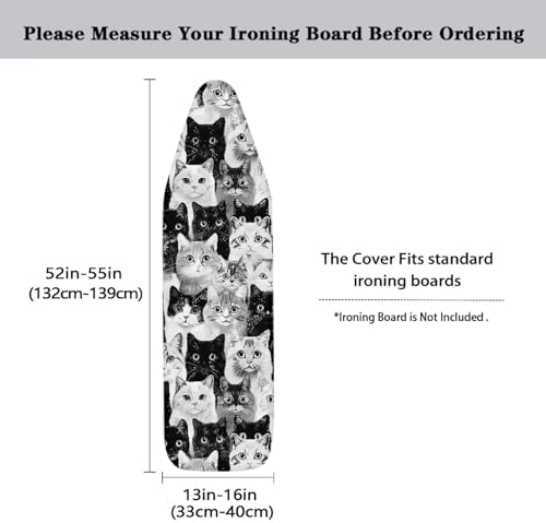 Household Iron Board Covers, Cute Cat Print Ironing Board Cover Protector - Image 5