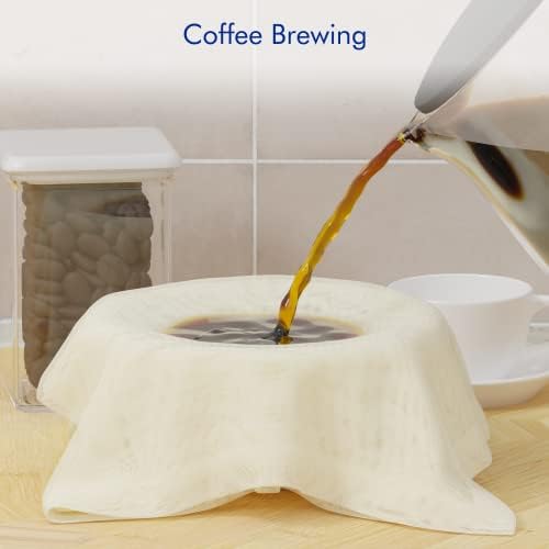 3 PCS Reusable Cheesecloth Bag & Nut Milk Bags, Grade 100, 14x14 Inch Hemmed - Image 5