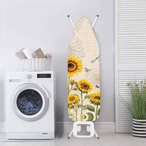 Sunflower Ironing Board Pad, Butterfly Ironing Board Cover 15" x 54" Scorch - Image 4