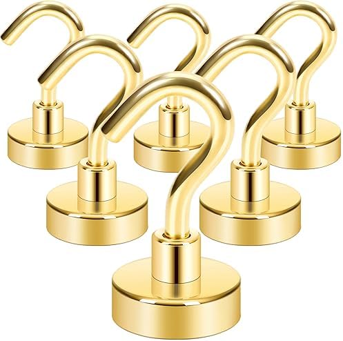 Neosmuk Magnetic Hooks for Cruise Cabins, 40lb Heavy Duty, 6 Pack by Neosmuk