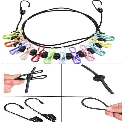 2 Pack Portable Travel Clothesline ，Retractable Portable Clothesline - Image 4