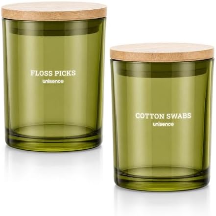 2 Pack Glass Qtip Holder Dispenser Set - Image 6