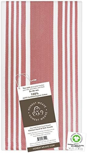 HONEST WEAVE GOTS Certified Organic Cotton Kitchen Hand and Dish Towel Sets - Image 2