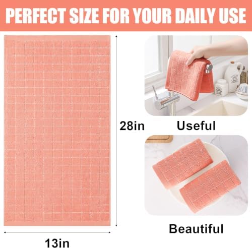 Homaxy 100% Cotton Terry Kitchen Towels, 8 Pack - Image 4