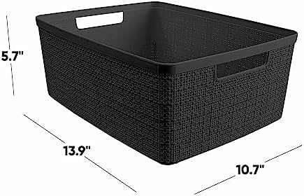 Curver Set of 6 Medium 12L Jute Decorative Plastic Organization and Storage - Image 3