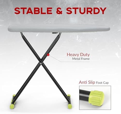 Ironing Board Full Size 54x14, RAINHOL Gray Height Adjustable Iron Board - Image 4
