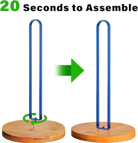 TONLEA Wooden Paper Towel Holder Countertop, Kitchen-Towel-Holder FreeStanding - Image 3
