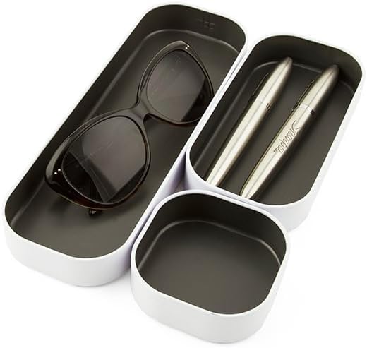 Three by Three Seattle 3 Piece Shallow Metal Organizer Tray Set - Image 2