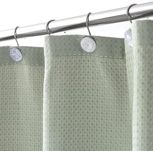 Clear Bling Shower Curtain Hooks: Christmas Bathroom Curtain Rings - Image 5