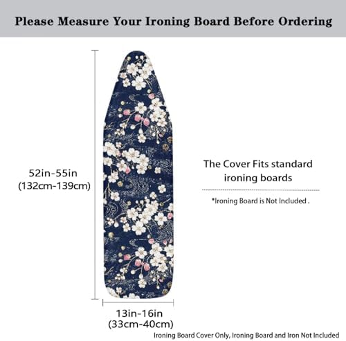 Plum Blossom Iron Board Cover Stain Resistant Ironing Board Replacement Cover - Image 5