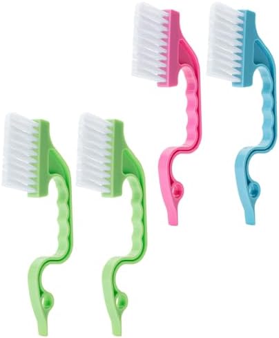 Slick- Window Track Cleaning Brush, 4 Pack, Colorful Ergonomic Handle, Built-in by SlickSolutions