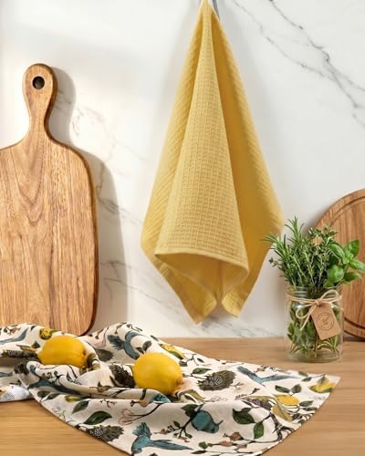 Miss Adola 2pcs 270GSM Cotton Kitchen Towels, Lemon Bird - Image 5