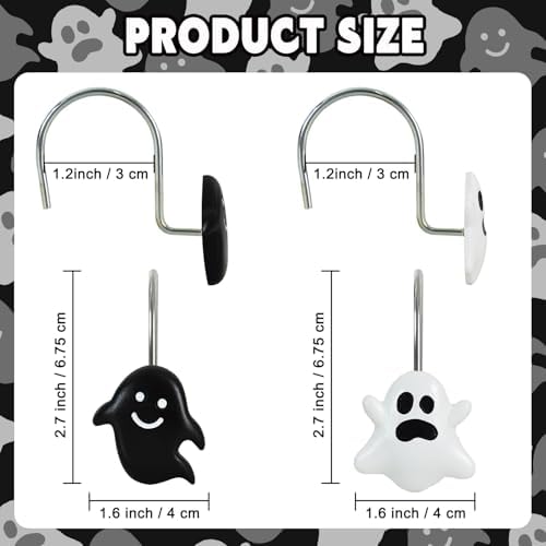 12 Pieces Halloween Shower Curtain Hooks - Image 5