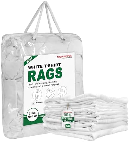 Premium White T-Shirt Cleaning Rags – White Cotton Rags by SupremePlus