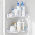 Sotfamily Plastic Shower Caddy Corner, 2 Pack, Frosted Clear by Sotfamily