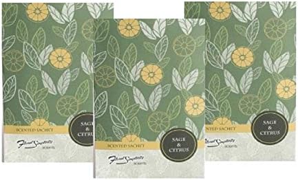 Sage and Citrus Scented Sachets Pack of 3, Everyday by FloralSimplicity
