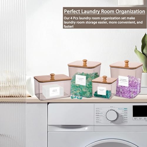 4 Pack Laundry Pods Container, Scoops & Labels - Image 5