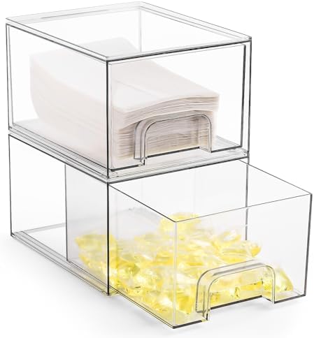 Stackable Dryer Sheet Holder and Laundry Pods Container Set by VOTLEVT by VOTLEVT