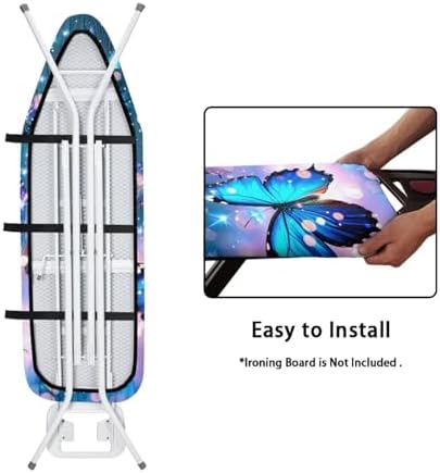 Blue Butterfly Ironing Board Cover and Pad Extra Thick Heavy Duty Padded 3 - Image 5