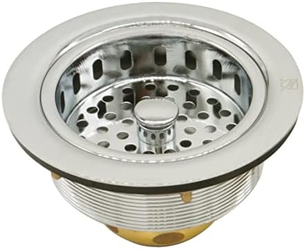 Westbrass A214-05 3-1/2" Post Style Large Kitchen Sink Basket Strainer by Westbrass