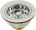 Westbrass A214-05 3-1/2" Post Style Large Kitchen Sink Basket Strainer by Westbrass