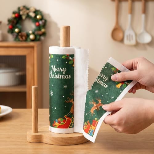 Printed Kitchen Cleaning Cloth Roll, Thick Absorbent Hand-Tear Lazy Cloth - Image 2