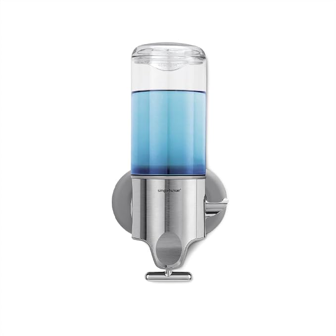 simplehuman Single Wall Mount Pump, Hotel-Grade Refillable Shower Soap Dispenser by Unknown