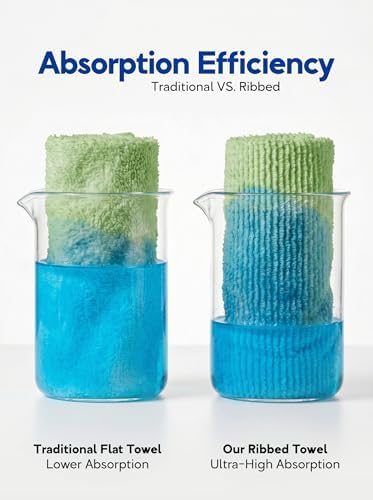 Utopia Towels Ribbed Cotton Kitchen Bar Mops, 12 Pack, 16x19 in, Sage Green - Image 3