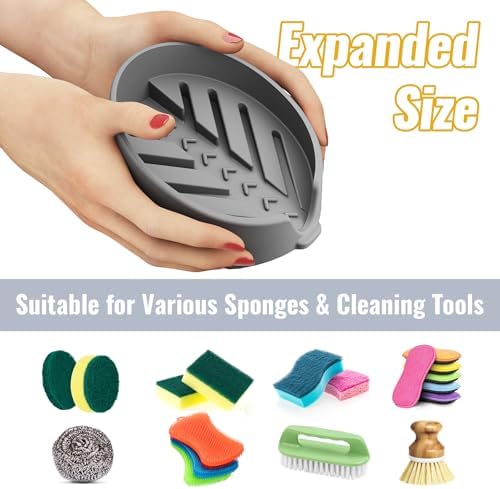 NiHome Silicone Sponge Holder for Kitchen Sink, Fits Scrub Daddy Mommy - Image 4