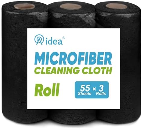 AIDEA Microfiber Cleaning Cloth 165 Sheets 3 Roll by AIDEAHOME