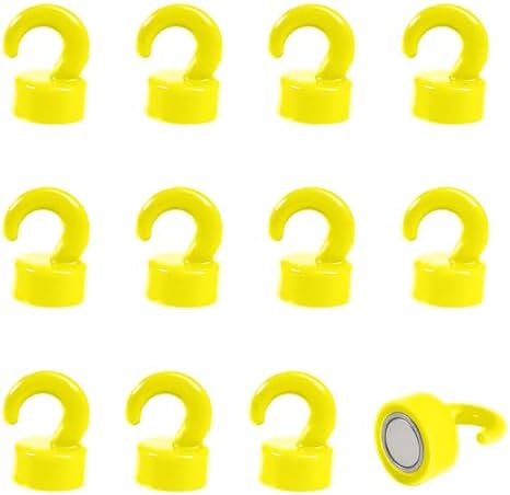 Magnetic Hooks Small But Strong, 12 Pack 8Lbs Holding Capacity by JINGZHAN