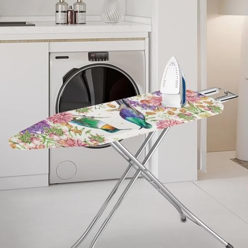 GLENLCWE Hummingbird Peony Ironing Board Cover Full Size Scorch Resistant Iron - Image 2