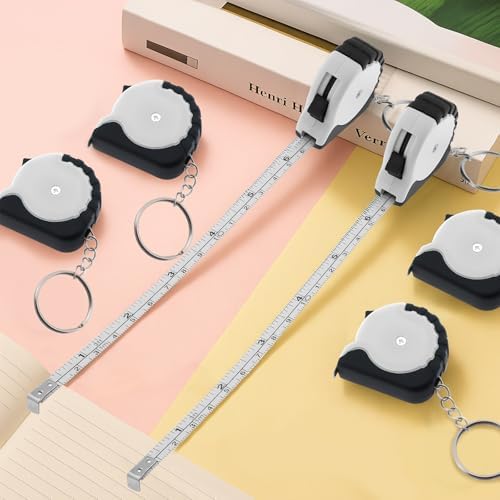 24 Pieces Mini Tape Measure Keychains 3 ft Small Retractable Measuring Tape - Image 6