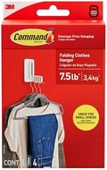 Command Folding Clothes Hanger, 1 Hook, 3 Strips by Unknown
