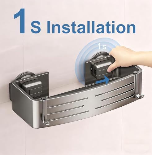 2Pcs Suction Cup Shower Caddy, Upgrade Extra-Strong Suction Shower Shelves - Image 3