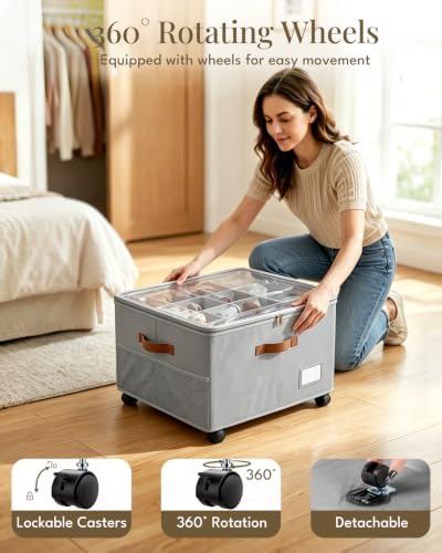 Shoe Organizer for Closet with Wheels - Image 2
