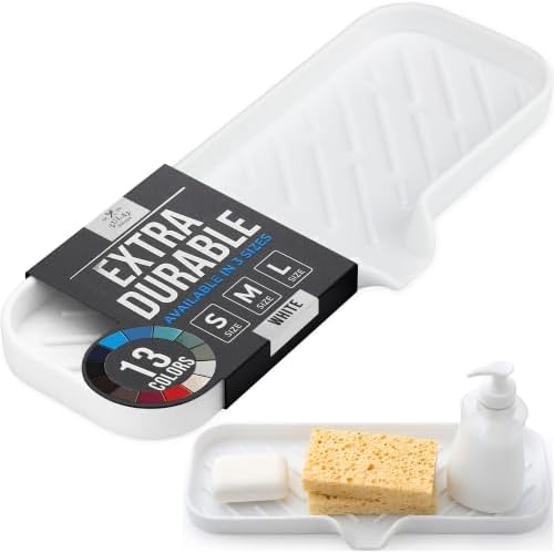 Zulay Kitchen Large Silicone Sponge Holder – Flexible Sink Organizer Tray by ZulayKitchen
