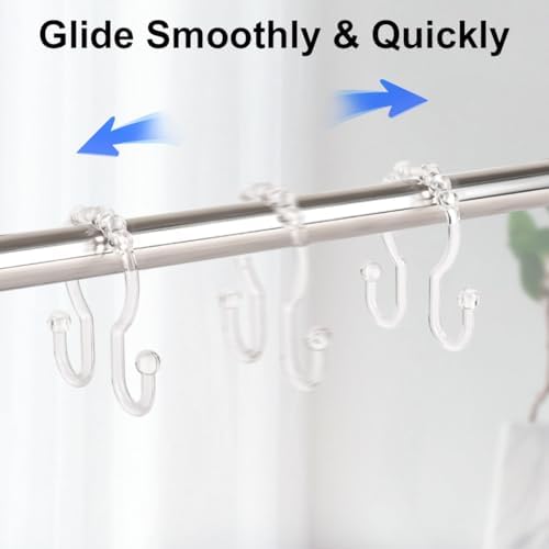 Resze Plastic Shower Curtain Hooks - Image 4