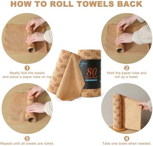 Microfiber Cleaning Cloth Roll, 80 Pack Cleaning Towels, Lint Free Rags Paper - Image 6